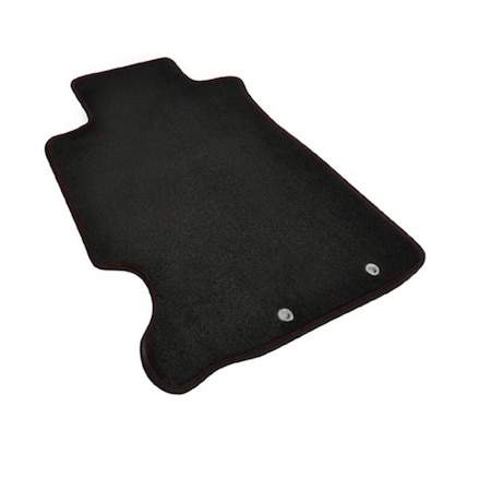 Overtime Red Stitches Floor Mat for 02 to 06 Acura RSX, Black - 2 x 22 x 33 in. OV126148